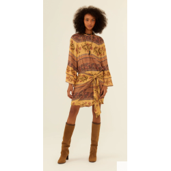 Vestido Curto Ggt Estampa Caramel