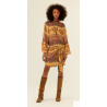 Vestido Curto Ggt Estampa Caramel
