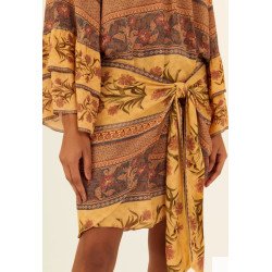 Vestido Curto Ggt Estampa Caramel